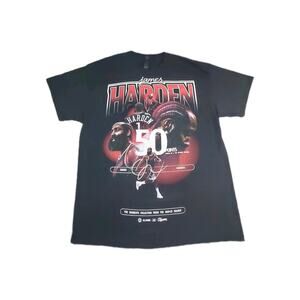 James Harden 50 Points Size XL T Shirt Mens Black Gildan Tag Clippers NBA C28-58